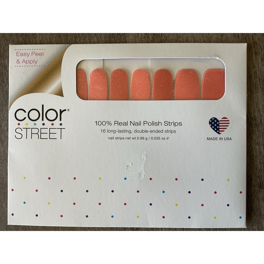 Color Street Nail Polish Strips Manicure Pedicure Shade You're Corally Invited